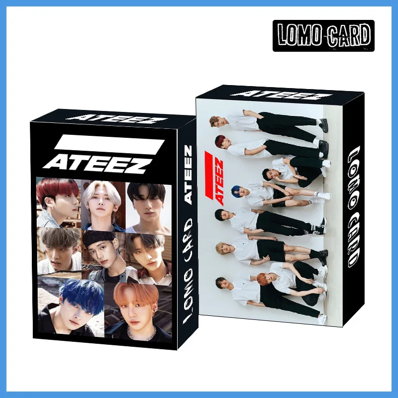 30 шт./компл. Kpop бродячие Детские ломо-карты ATEEZ ASTRO двойная TRESURE ITZY TXT Фотокарта HD