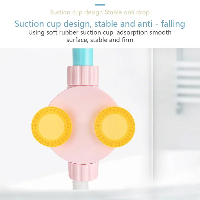 

Sunflower Baby Bath Toy Bathtub Showers Bathing Spouts Suckers Folding Spray Faucet Play Bathroom Water Toy