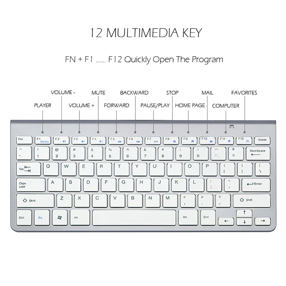 Профессиональная Беспроводная USB клавиатура компактная мини-клавиатура 2 4 ГГц с