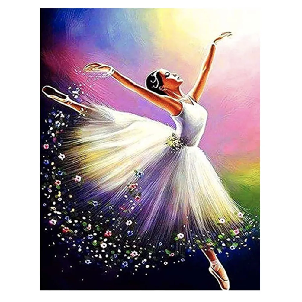 

Алмазная 5D картина "сделай сам", танцующая Бриллиантовая картина, алмазная вышивка, изысканный домашний декор, полноразмерная круглая карти...
