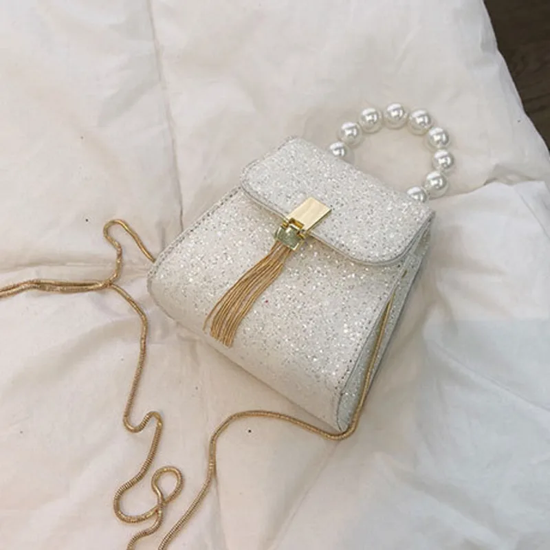 Жемчужная милая сумка через плечо для женщин 2020 роскошные сумки дизайнерская