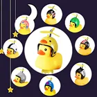 С рисунком желтого цвета с рисунком в виде маленького утка Форма велосипедный Звонок Блестящий горный велосипед светодиодный головной светильник Безопасность Предупреждение светильник Водонепроницаемый велосипедный светильник