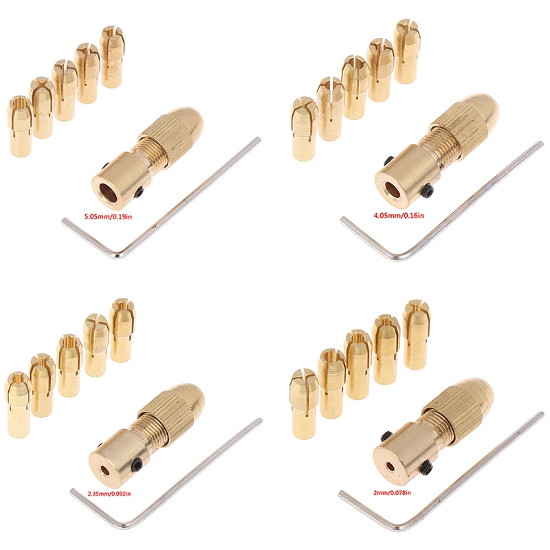 

7Pcs/set Electric Motor Shaft Mini Drill Chuck Fixture 0.5mm-3.0mm Small To Drill Bit Micro Chuck Fixing Device
