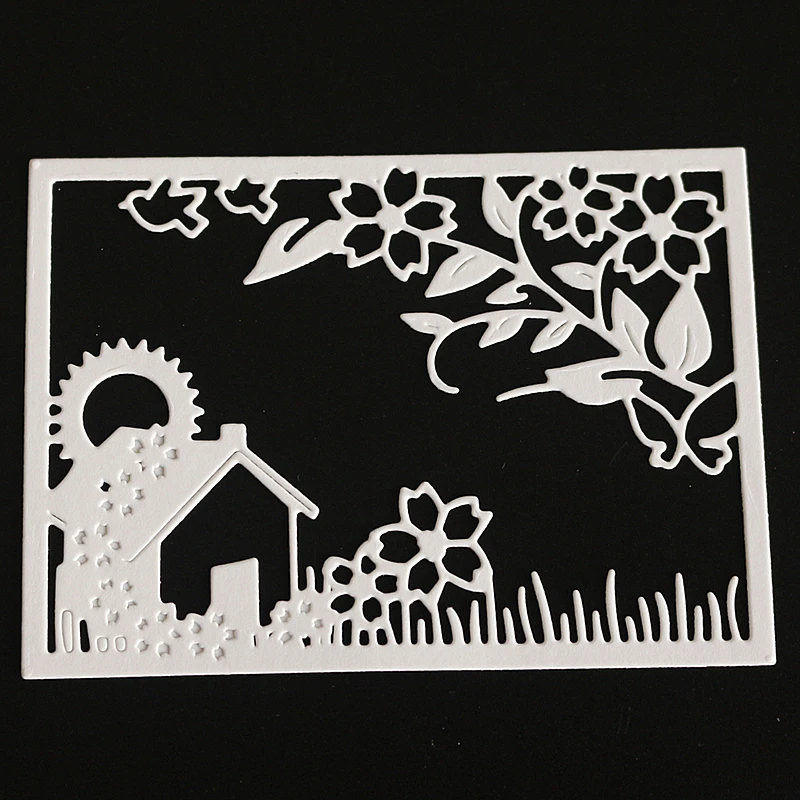 YINISE металлические режущие штампы для трафареты скрапбукинга Цветочные карточки