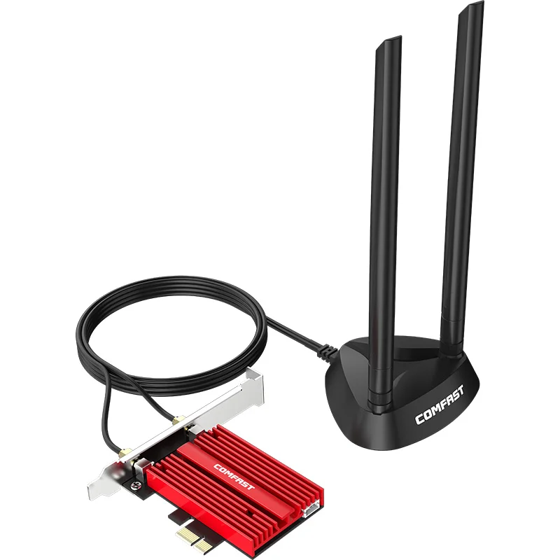 COMFAST CF-AX200 PLUS 3000M Dual Band Wireless Desktop PCIe для Intel Card 11ax 5Ghz Bluetooth 5 1 PCI Express WiFi 6 Adapter |