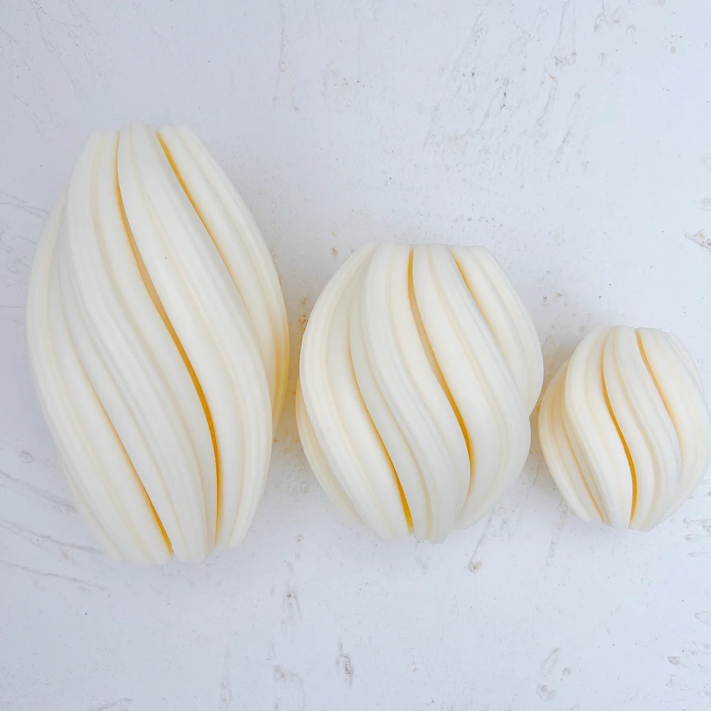 3 размера Геометрическая волна круглая свеча форма конус абстрактное искусство