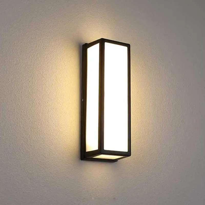 

18 Вт модный алюминиевый водонепроницаемый Уличный настенный светильник с пассивным ИК датчиком движения настенный светильник для сада кры...