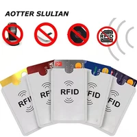 rfid blocking reader lock card holder id bank card case protector cover aluminium metal smart anti theft thin credit cardholder