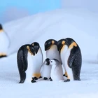 Милый пингвин, снежинка, айсберг, мини-модель животного, статуя, миниатюрная смола, сделай сам, ремесленное украшение, аксессуары для украшения дома и сада