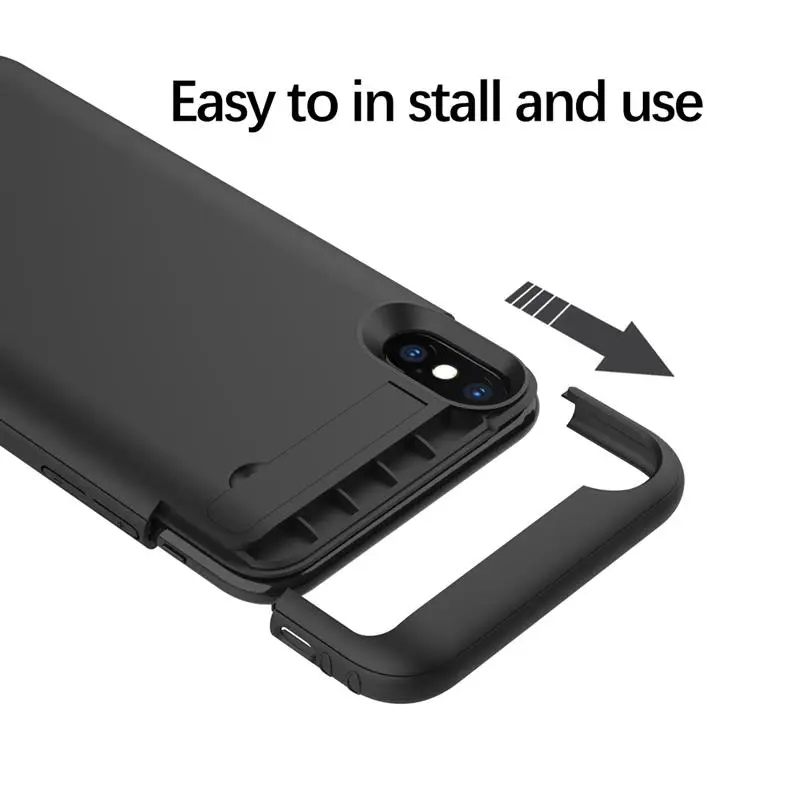 4200/5200 мАч тонкий противоударный чехол для зарядного устройства iPhone XS Max XR X