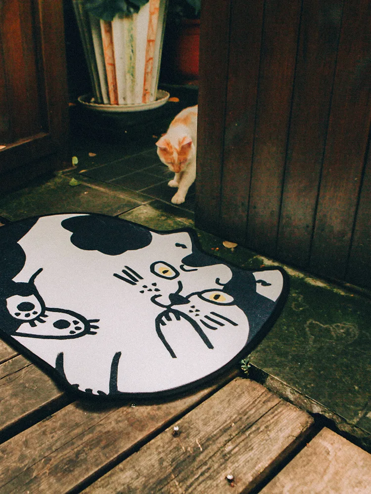 

Cat Bedroom Bedside Mats Living Room Hallway Entrance Mats Bathroom Absorbent Foot Mats Non-slip Mats