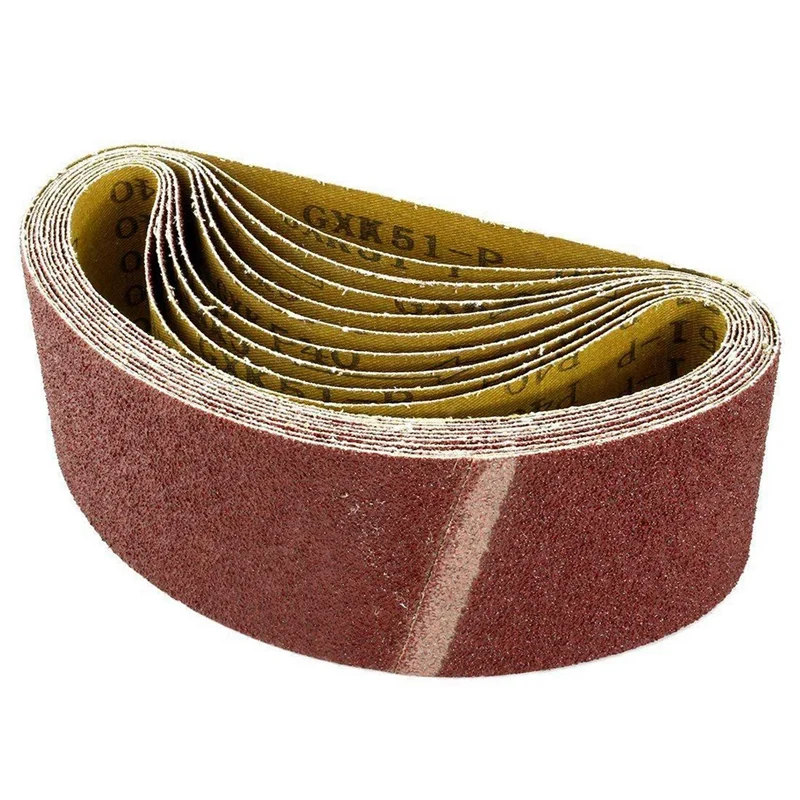 

10Pcs 3 x 21Inch Sanding Belts 240 Grit & 1Pcs 350W Mini Electric Belt Machine Sander Sanding Grinding Polishing Machine