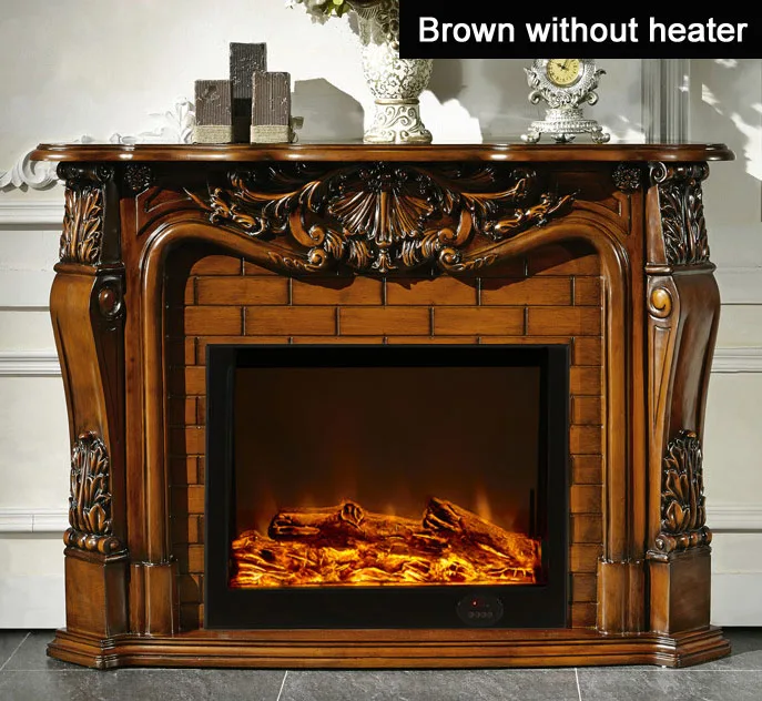 Brown without heater Украшение для гостиной, согревающий камин, деревянная каминная полка W148cm, электрический камин, firebox, светодиодный, оптическое искусственное пламя - Цвет: Brown without heater