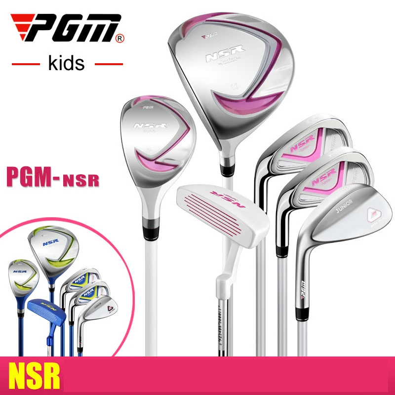 

5-14 Age Boys Girls Kids Golf Club Full Sets Children's Junior School Practice Learning Carbon Rod Putter Headcover Golf Bag
