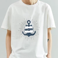 anchor t shirts with print popular informal designer clothes 100 cotton husband womens tunic grandparents day blusas de mujer