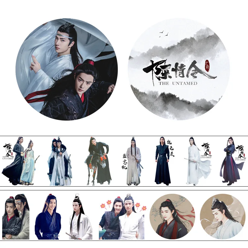 

4cm*5m Anime The Untamed Chen Qing Ling Xiao Zhan Wang Yibo Washi Tape Adhesive Tape DIY Decorative Scrapbooking Label Sticker