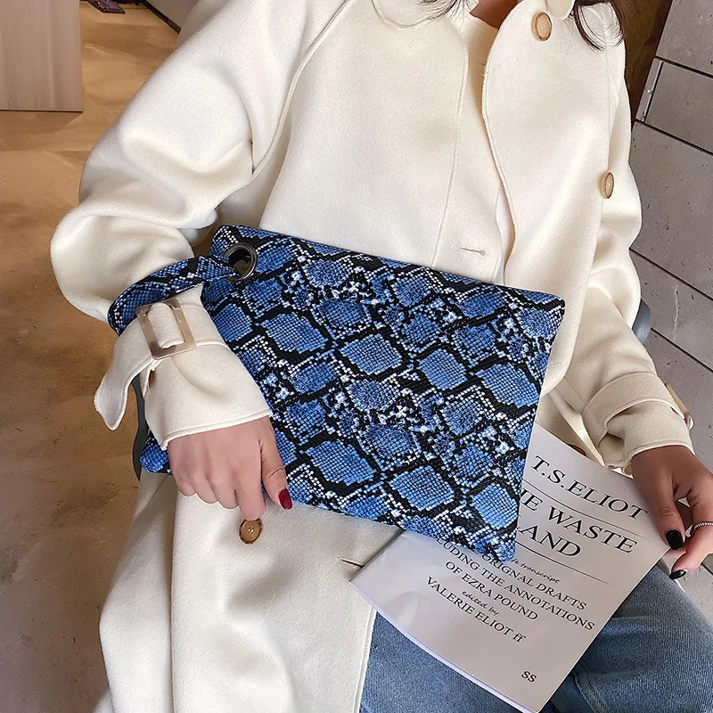 Женская сумка клатч из змеиной кожи 2020 новый стиль змеиная кожа искусственная