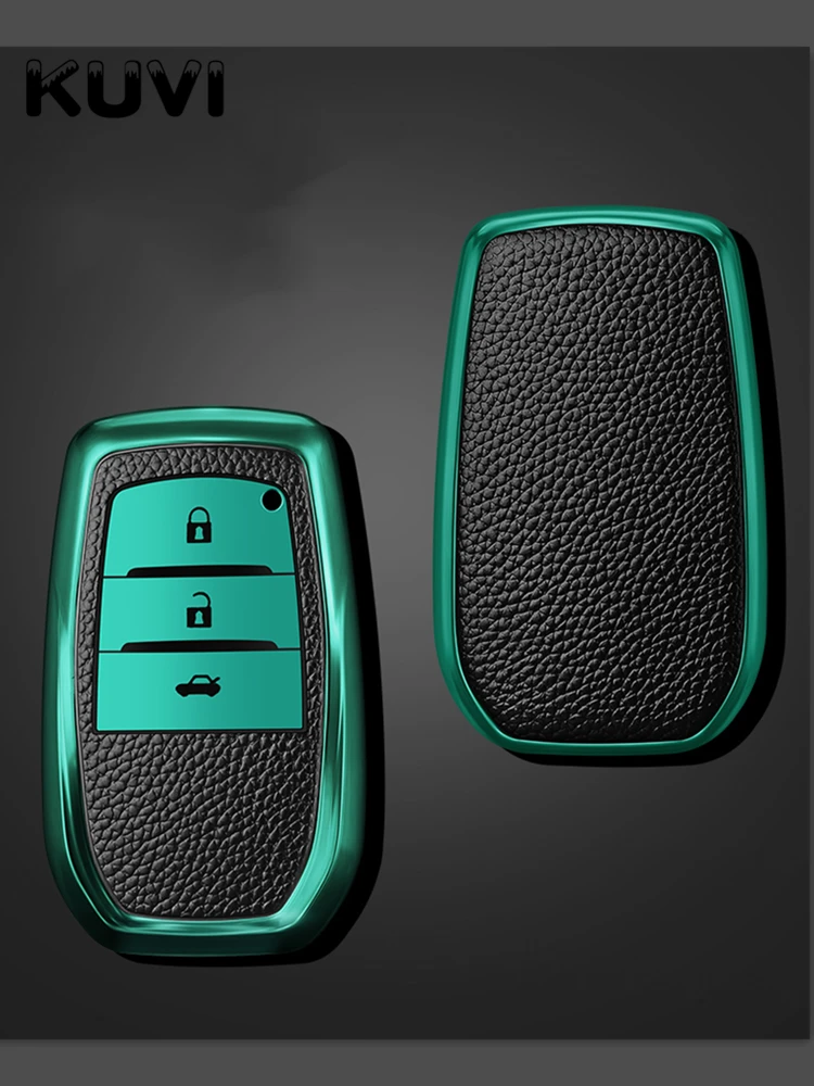 Чехол для автомобильных ключей 2 3 кнопки ТПУ Toyota Hilux Fortuner Land Cruiser Camry Coralla Crown RAV4