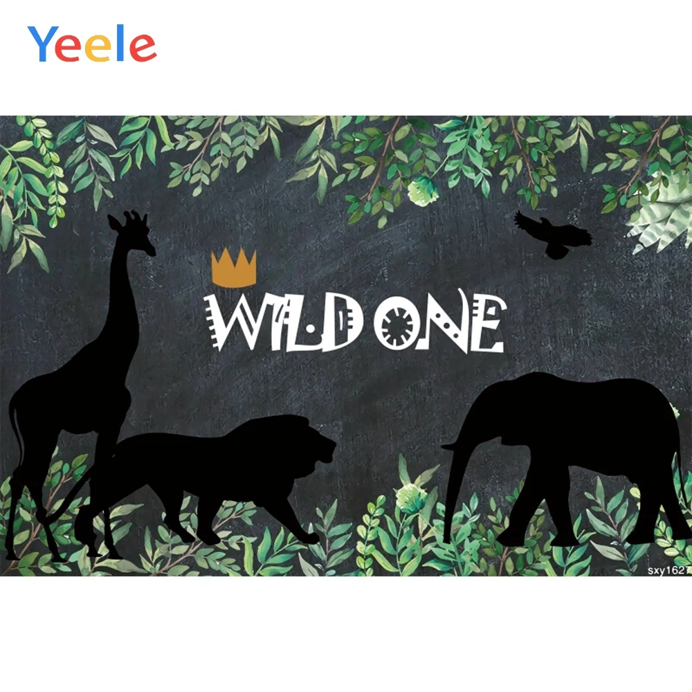 

Фон для студийной фотосъемки с изображением лесных листьев животных диких новорожденных детей на день рождения