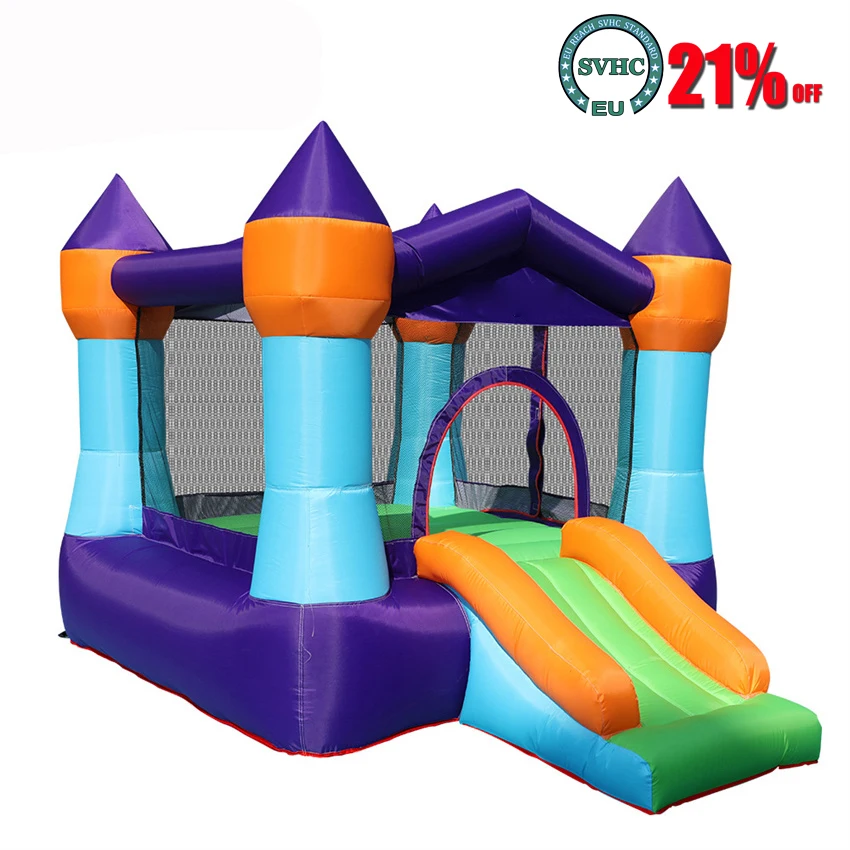 

A82011 Children's Inflatable Castle Trampoline Home Small Inflatable Slide Parent-child Playground Equipment 260*190*170cm