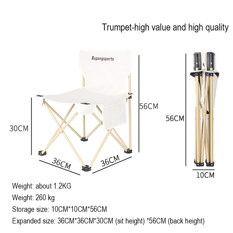 

Outdoor Folding Chair Portable Recreational Camping Beach Hiking Picnic Chair Super Light Backrest Anti-tear Mesh Fishing Chair