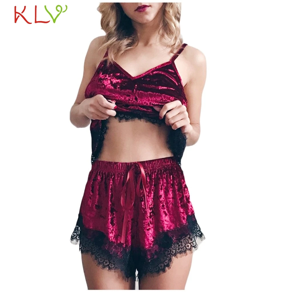 Пикантные летние кружевные пижамные комплекты одежда для сна женщин большие
