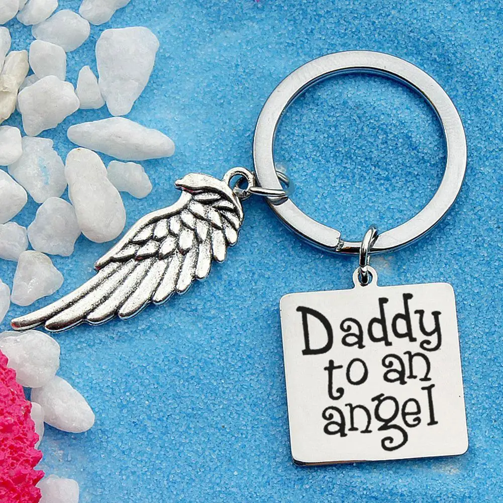 Металлическая подвеска с надписью Мама/Папа под углом брелок для ключей