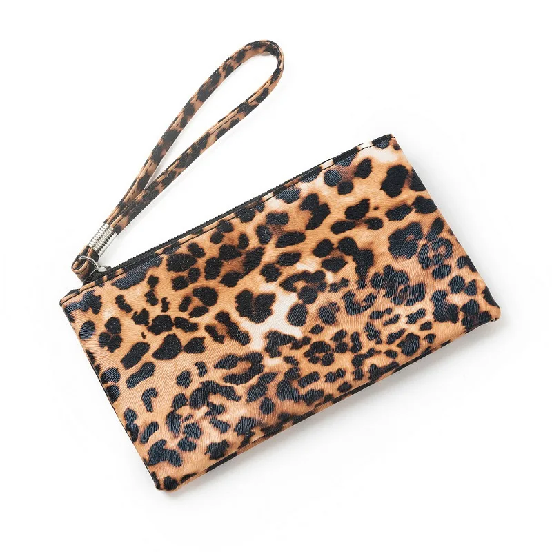 

PU Crocodile Pattern Women Purse Simple Clutch Bag Leopard Print Zipper Ladies Handbag Girls Street Outdoor Travel Casual Pouch