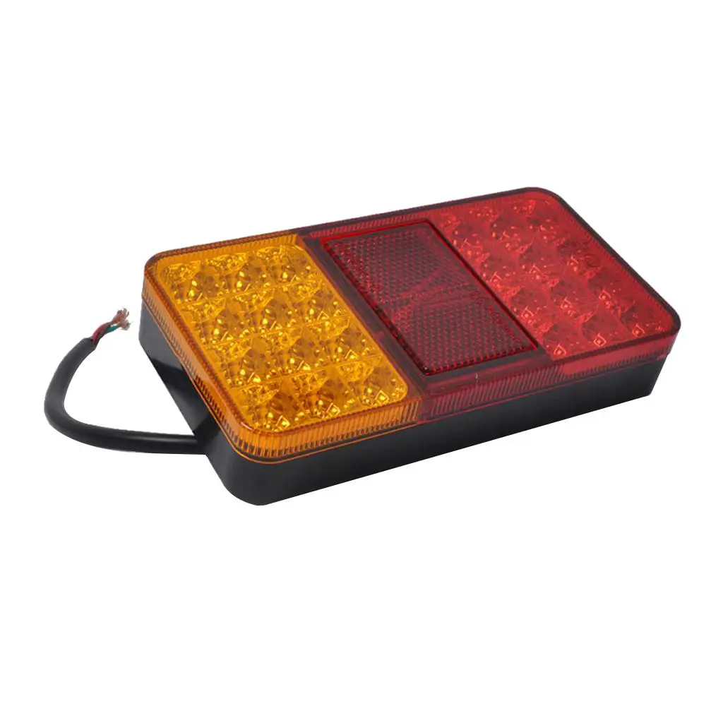 

24-LED Rear Tail Lamp, Stop Backup Turn Indicator Light, for Truck Trailer