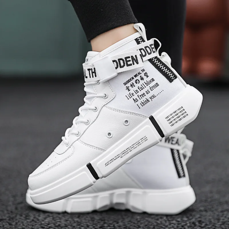 Новинка осени 2019 высококачественная повседневная Белая обувь в стиле хип-хоп для