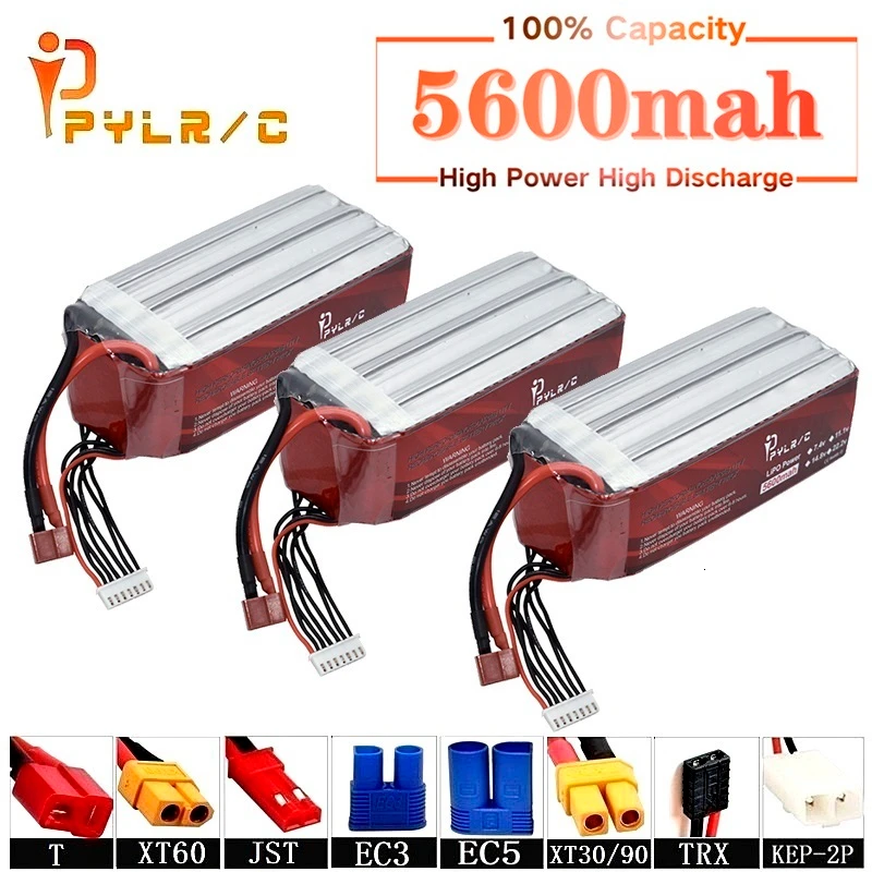 

High Rate 22.2v 5600mAh Lipo Battery For RC Helicopter Parts 6s Lithium battery 22.2v 50C RC Cars Airplanes Drone Battery T/XT60