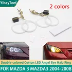 Яркий прочный гарантия SMD хлопок светильник горки светодиодный Ангел глаз Halo Кольцо DRL Комплект для Mazda 3 Mazda3 2004-2008 аксессуары