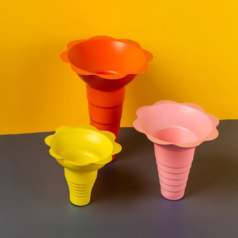 Чашка чашки для мороженого 8 унций одноразовые пластиковые 450 мл оптовая продажа