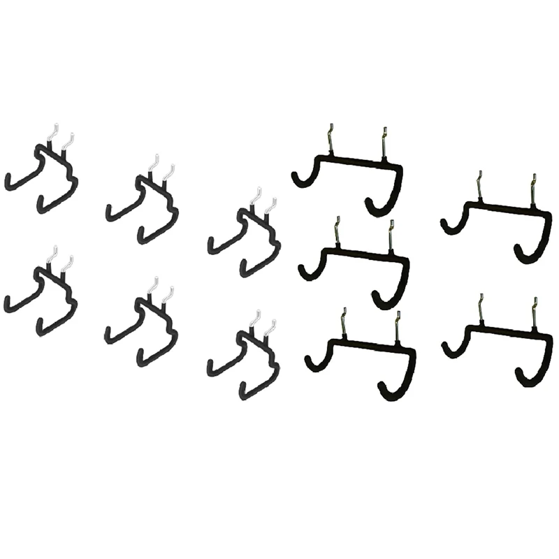 

5Pcs Pegboard Drill Holder Heavy Duty Hooks,Pegboard Double Hooks & 6Pcs Pegboard Drill Holder Pegboard Hooks