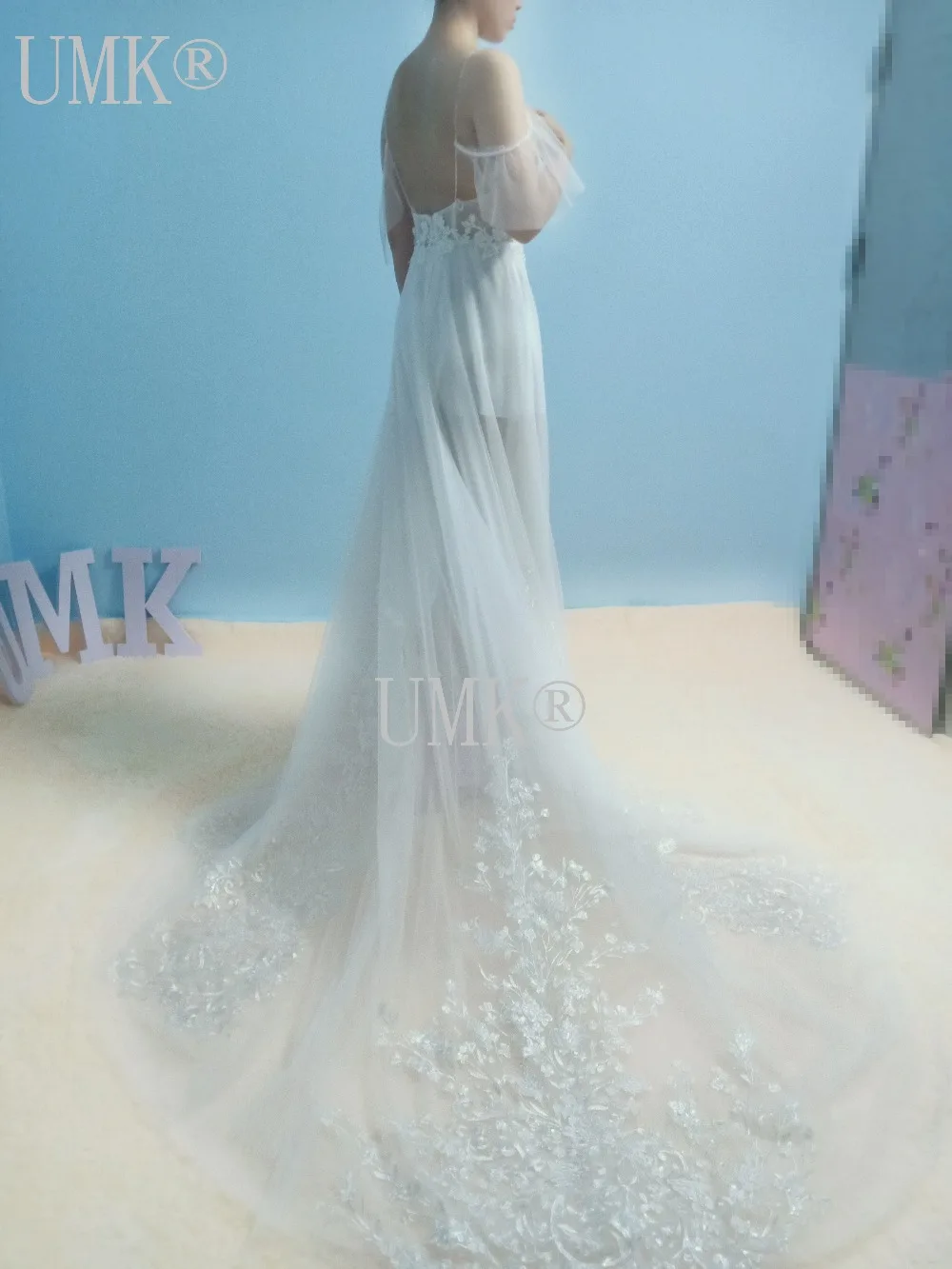 Сексуальное прозрачное кружевное пляжное свадебное платье летнее Бохо Vestido De Noiva сексуальное Тюлевое свадебное платье с открытой спиной и аппликацией