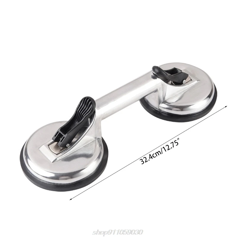 

Heavy Duty Aluminum Double Handle (2 cup) suction cup plate/pad for lifting/pulling glass N27 20 Dropshipping