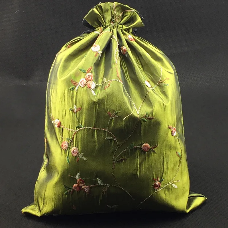 

11x14.5 inch Extra Large Embroidered fruit Gift Bag for Christmas Party Pouches Travel Bra Storage Packaging Dust Covers