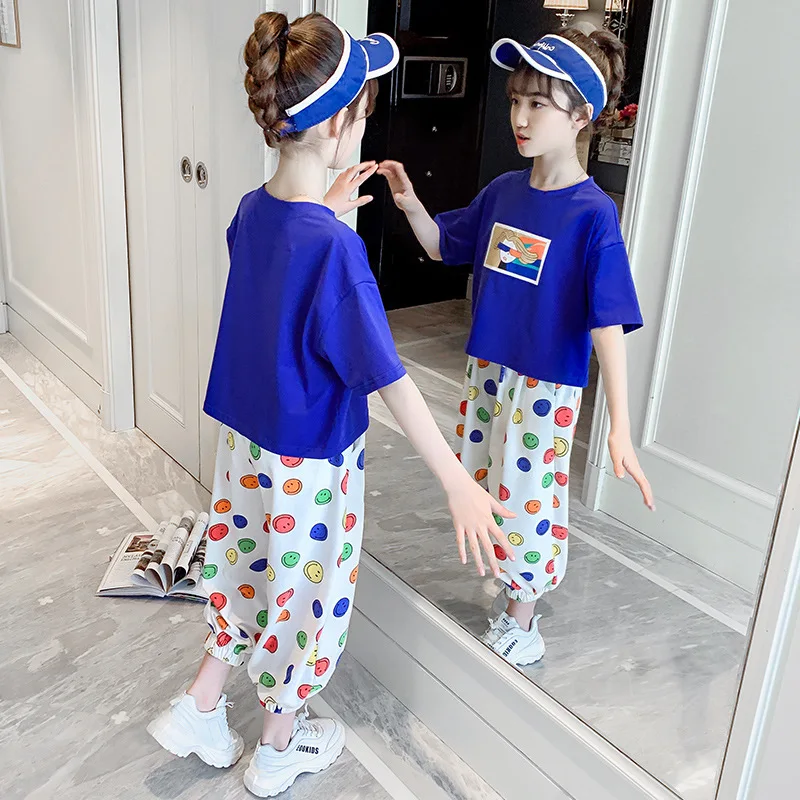 

Loose Spring Autumn Baby Boys Girls Set Kids T-shirt +Pants Outfits Teenage Casual Tops Children Clothing Suit High Quality