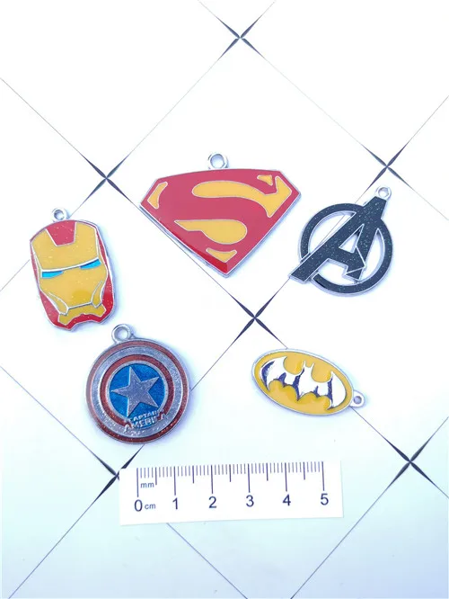 10 шт. ожерелье с логотипом Мстителей из мультфильма цепочка для ключей