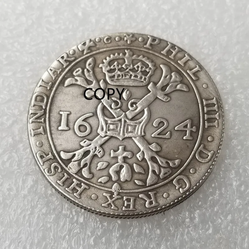 

1624 Spanish Netherlands Patagon - Felipe IV 2 florins 8 sols COPY COIN