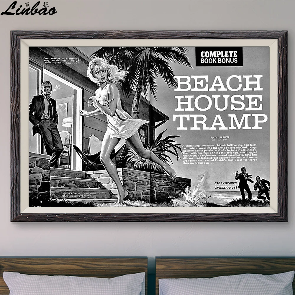

V433 1967 Beach House Tramp Vintage Classic Movie Print Silk Poster Home Deco Wall Art Gift