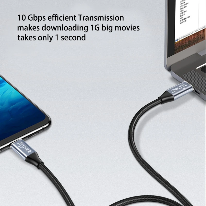 кабель usb type c 5 а 4k 60 гц usb 31 gen 2 10 гбитс каб