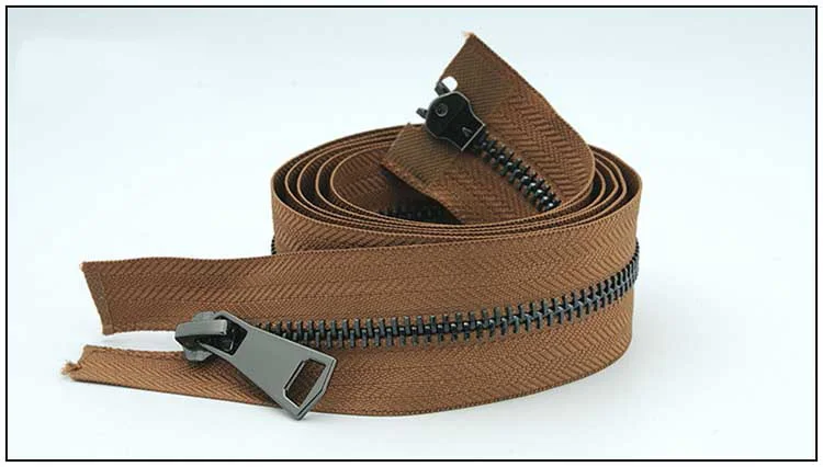 camelblack 1 шт., золотые, серебристые, черные, экологически чистые Металлические молнии, 5# A Coudre, двойные ползунки, застежки-молнии для шитья, пуховики, аксессуары - Цвет: camelblack