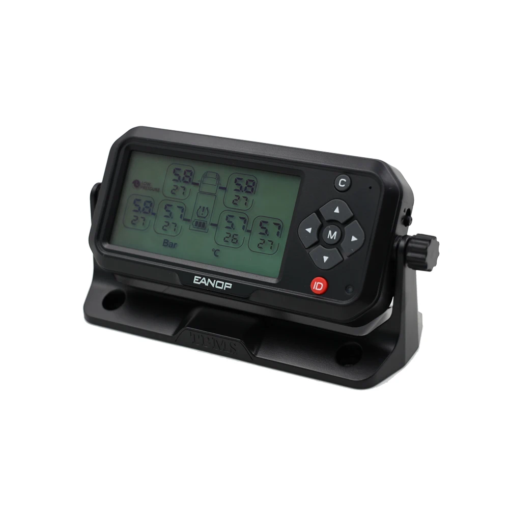 EANOP грузовик автомобиль беспроводной TPMS ЖК-дисплей в режиме реального времени система мониторинга давления в шинах 6 шт. внешние внутренние датчики для 6 шин