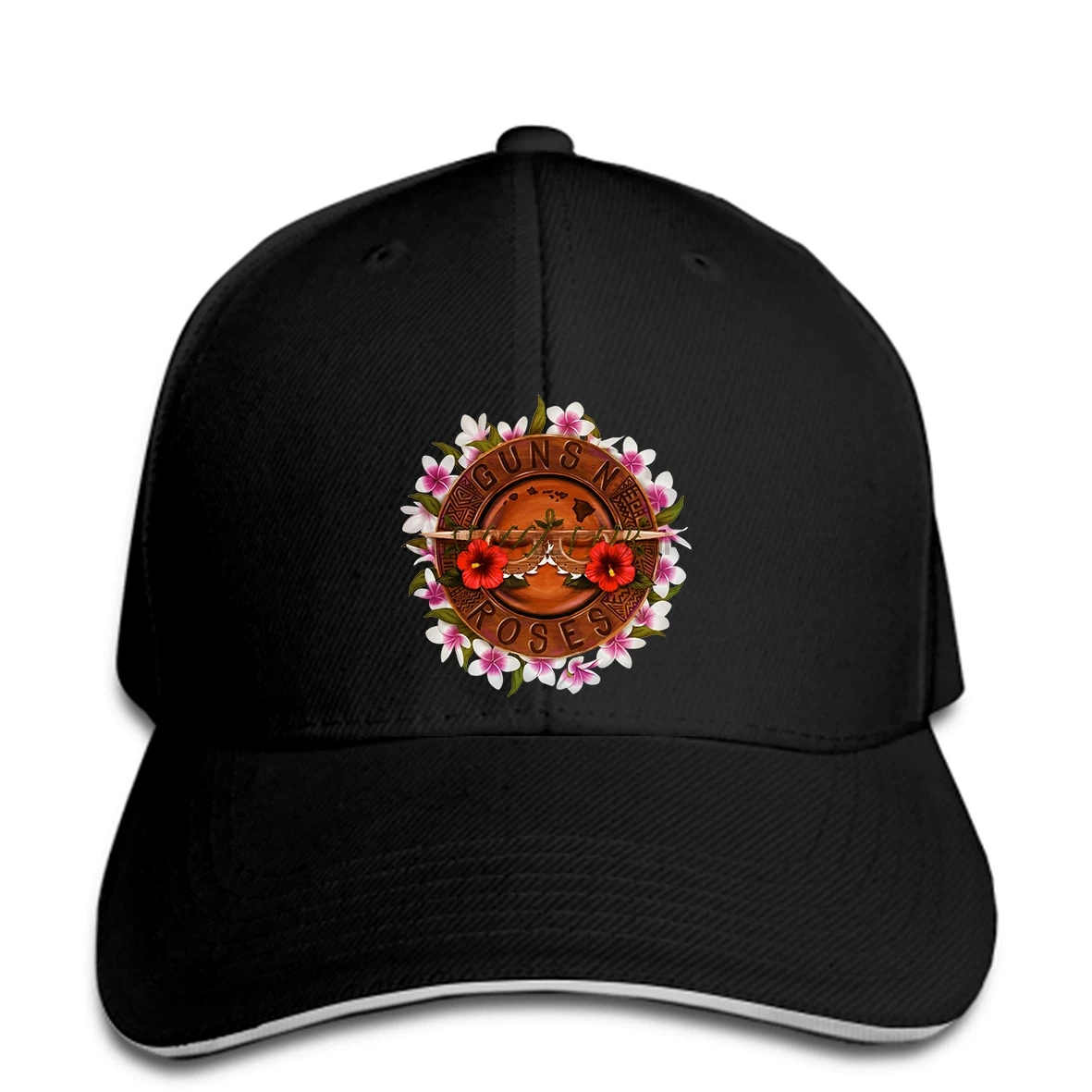Бейсболка Guns N Roses Tour шляпа с принтом Гонолулу Алоха стадион Гаваи | Аксессуары для