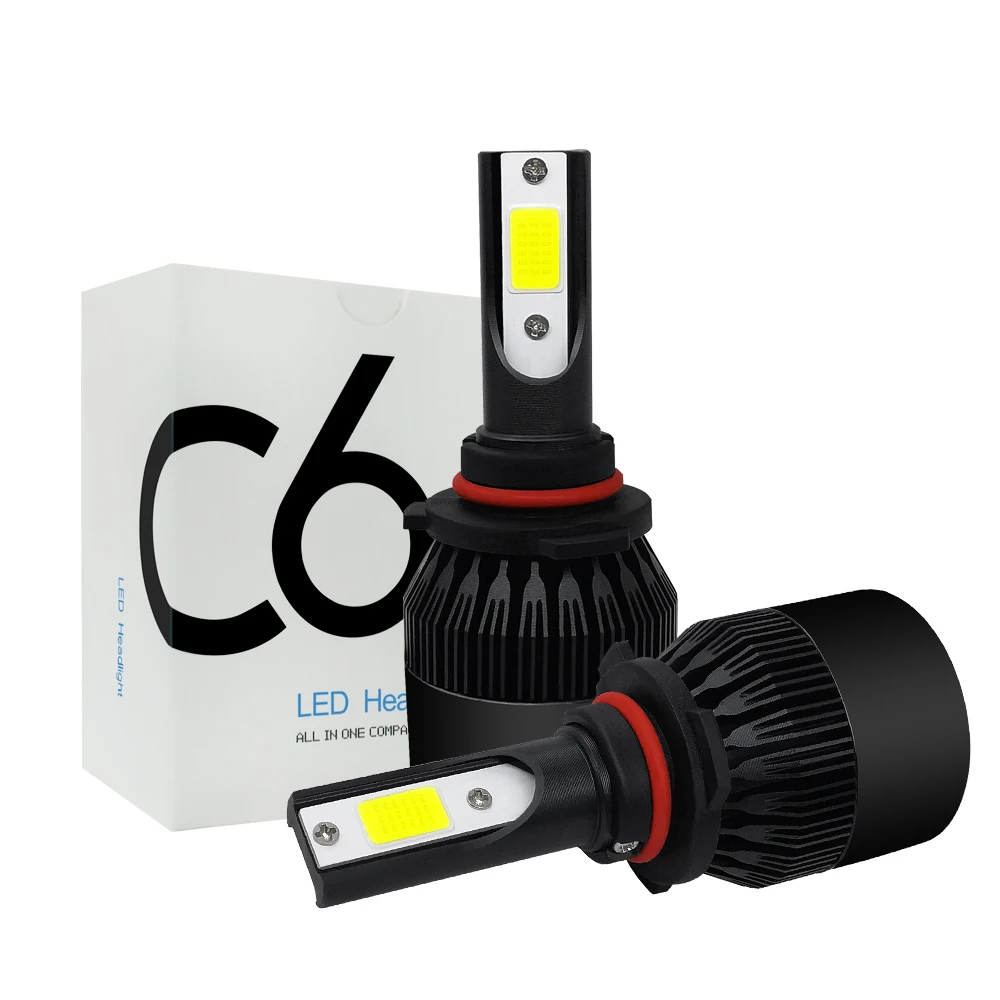 2 шт. автомобилей головной светильник комплект C6 светодиодный H4 H7 H11 9005 9006 лампы