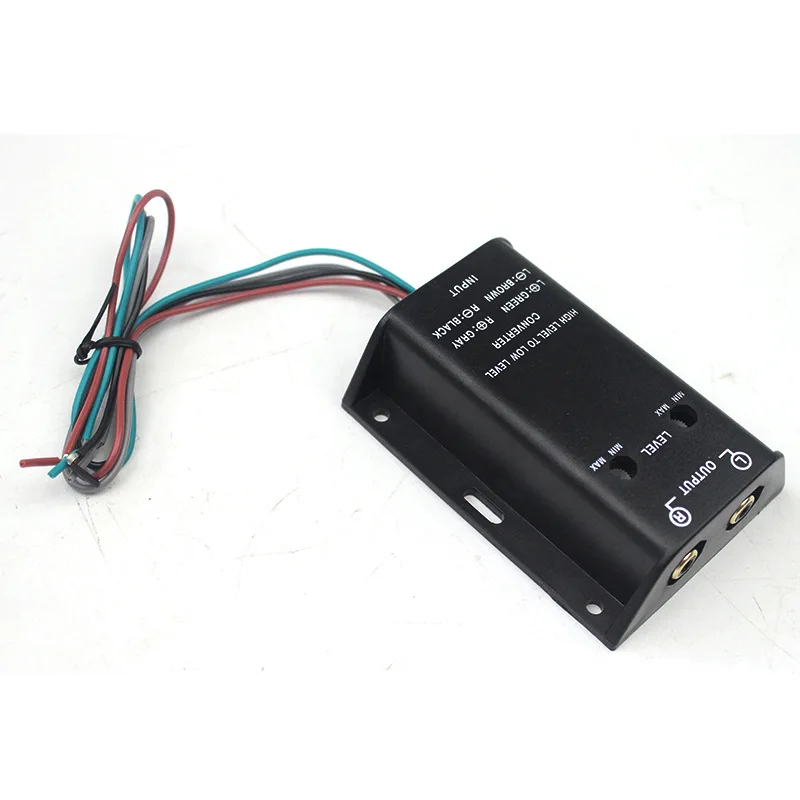 

Car AD-105A 12V Audio Speaker High to Low Level Line Output Amplifier Converter Adapter Cable 2 RCA