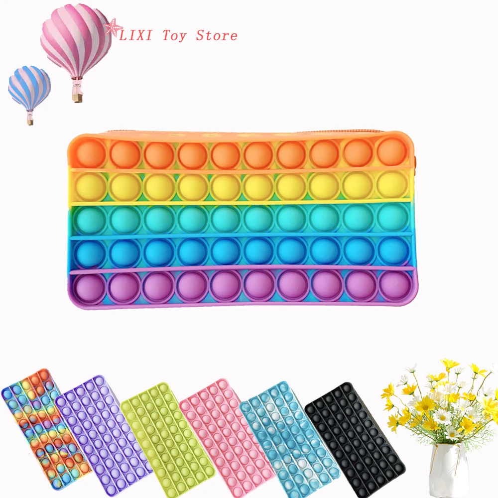 Поп-чехол для карандаша антистрессовый пузырьковый фиджет-игрушки Силиконовый
