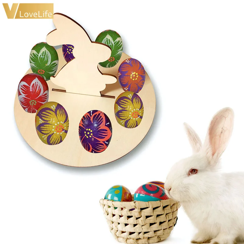 

Деревянная Пасхальная подставка «сделай сам», рисунок кролика, курицы, декоративные полки для пасхвечерние, декоративная стойка для домашв...