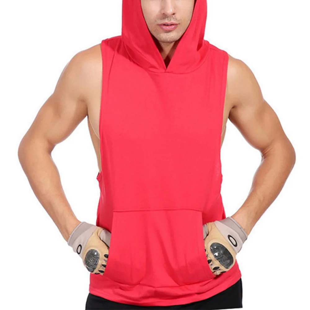 

Gym Tank Top Men Fitness Hooded Clothing Mens Bodybuilding Tank Tops Summer Gym Stringer Undershirt Male Sleeveless Vest Shirts